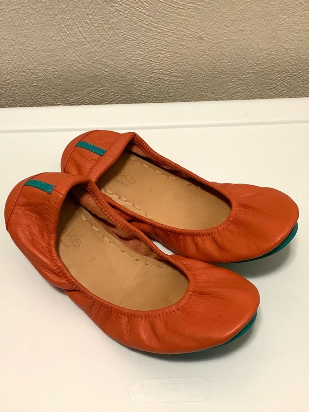 Tieks Tangerine 7 VGUC